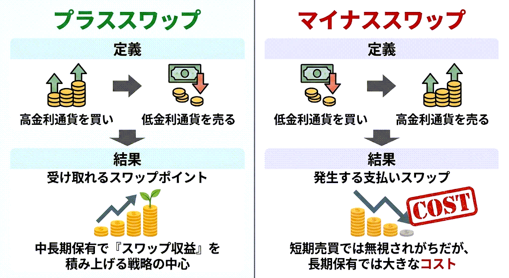 プラススワップ マイナススワップ